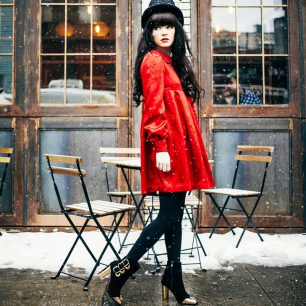 Erin Fetherston for Target red silk heart babydoll dress